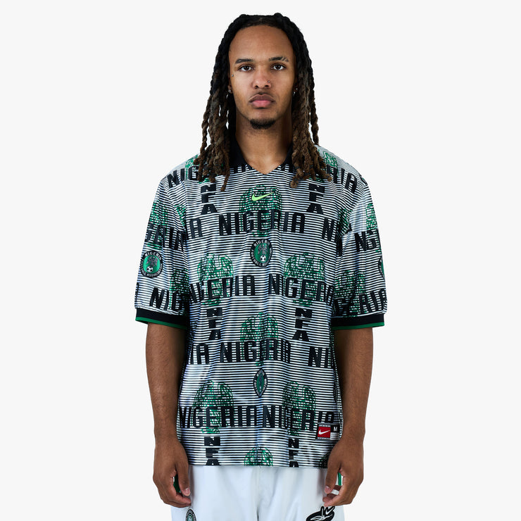 Nike Nigeria Energy Jersey White / Black - Pine Green 1