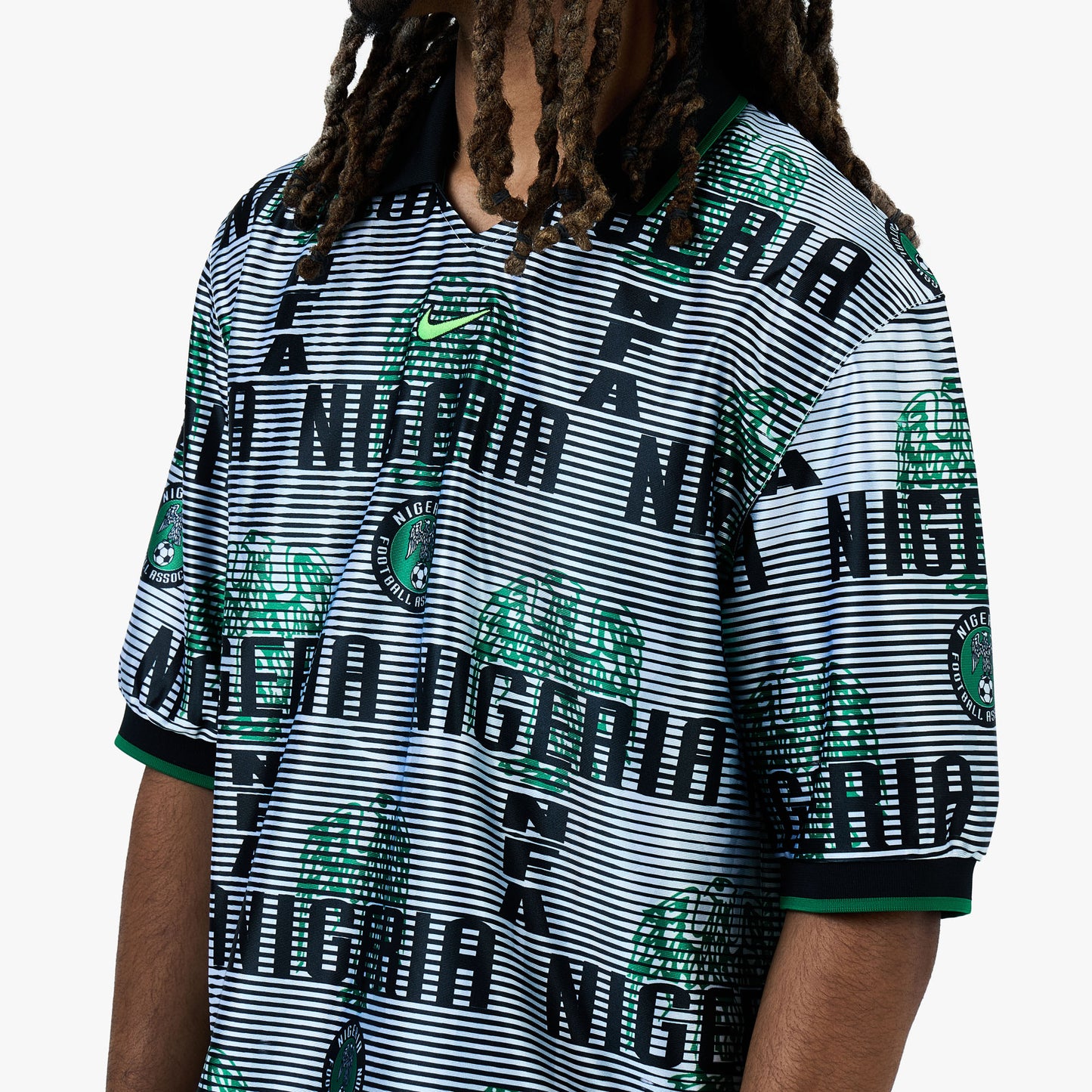 Nike Nigeria Energy Jersey White / Black - Pine Green