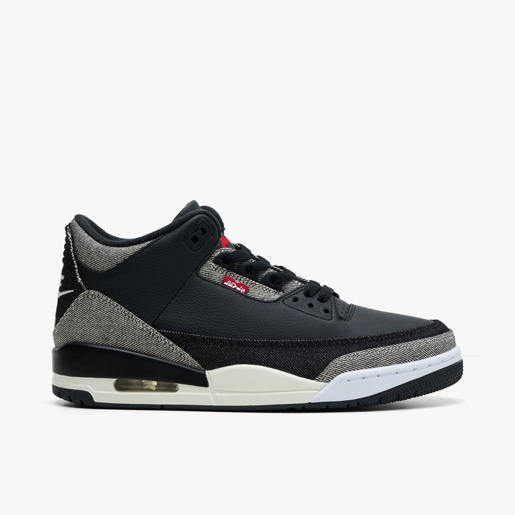 Jordan 3 x Levi's Denim / Black - Gym Red   1
