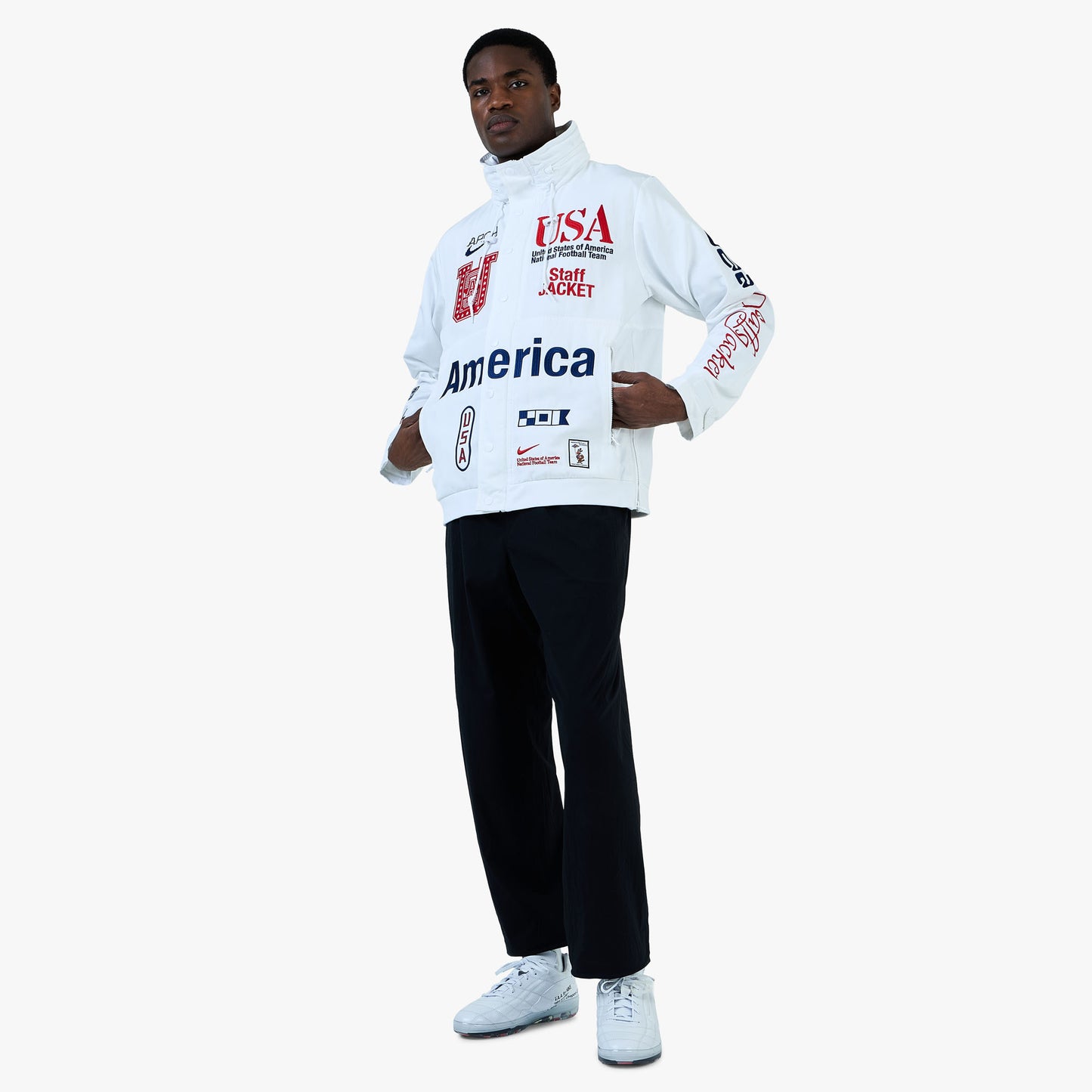 Nike x USA x VAA Woven Staff Jacket White / Deep Royal Blue