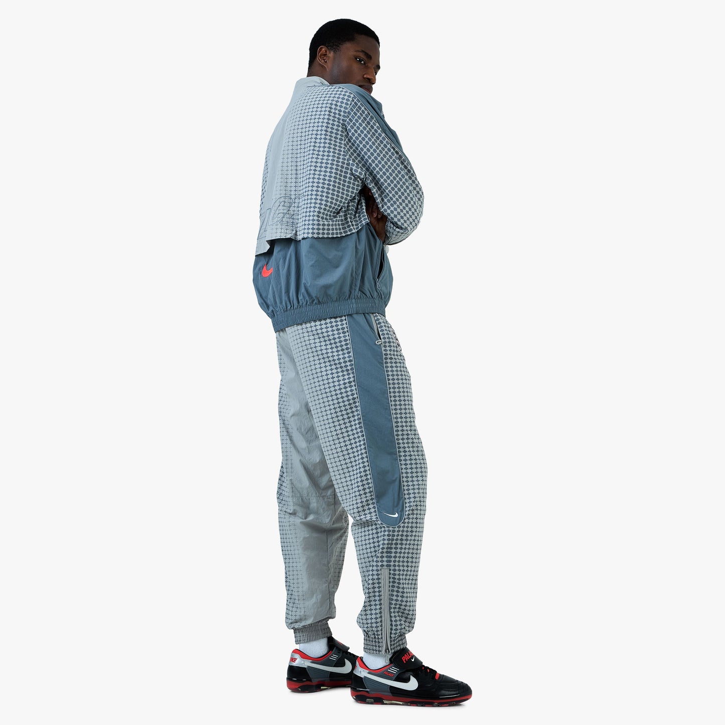 Nike x England x Palace Tracksuit Bottoms Pewter Grey / Cool Grey - Bright Crimson