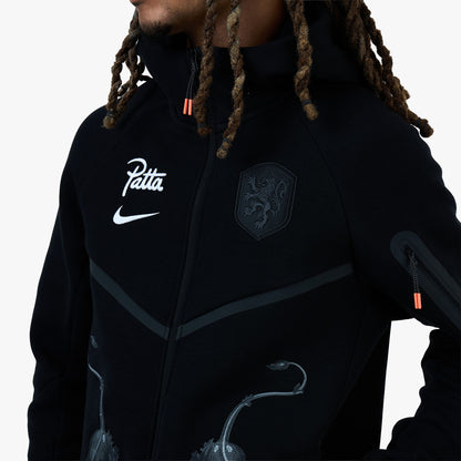 Nike x Netherlands x Patta Tech Fleece Full-Zip Windrunner Hoodie Black / White