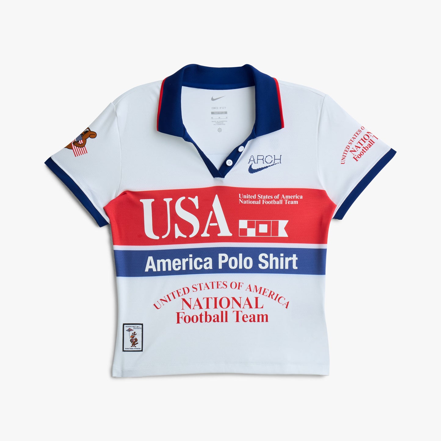 Nike x USA x VAA Women's Polo Shirt White / Challenge Red