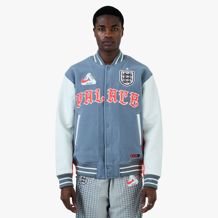 Veste universitaire Nike x England x Palace gris froid / blanc / cramoisi vif 1