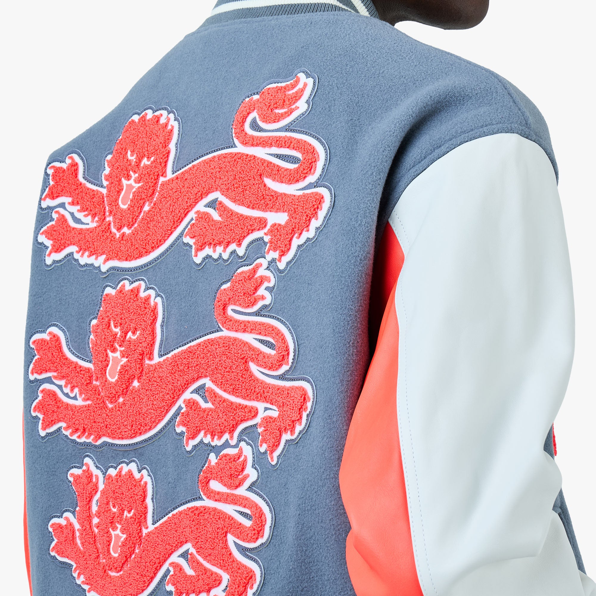 Nike x England x Palace Varsity Jacket Cool Grey / White / Bright