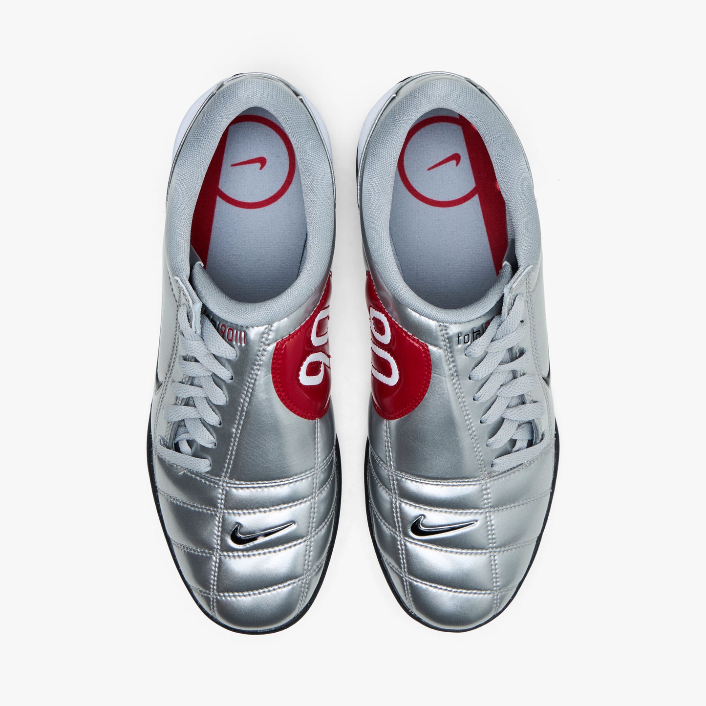 Nike Total 90 Femme Argent Métallique / Noir - Rouge Université