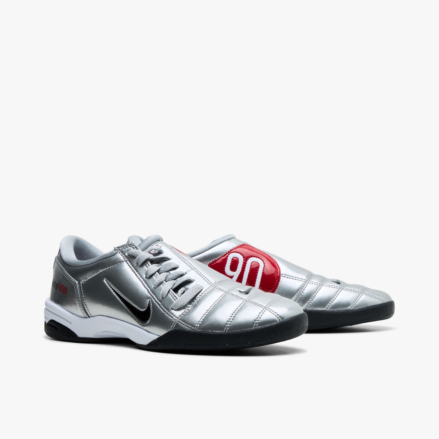Nike Total 90 Femme Argent Métallique / Noir - Rouge Université