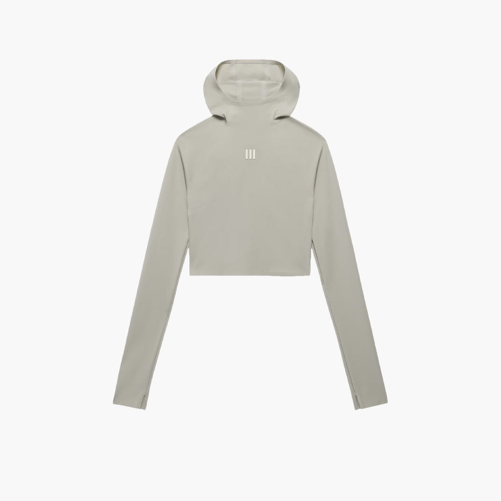 adidas X Fear Of God Women s Base Layer Crop Hoodie Sesame