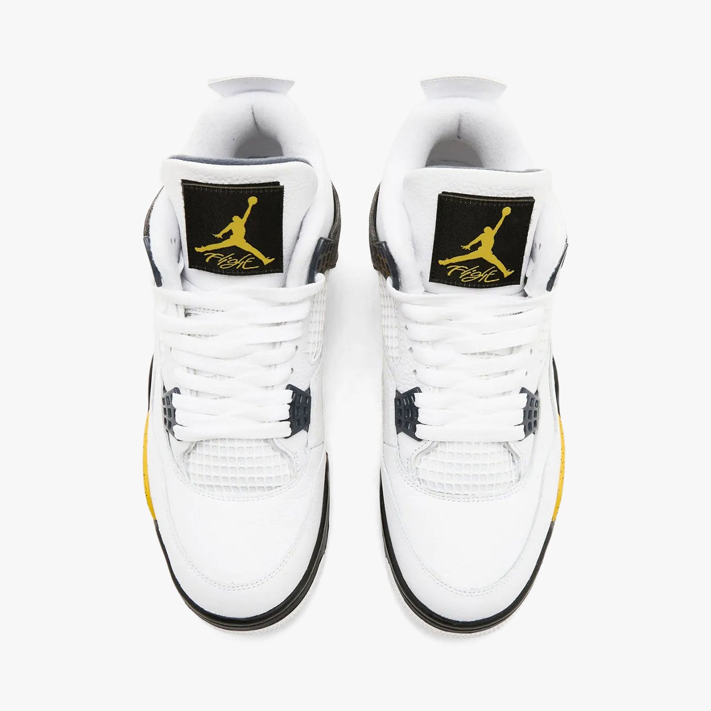 Jordan 4 Retro White / Tour Yellow - Dark Blue Grey