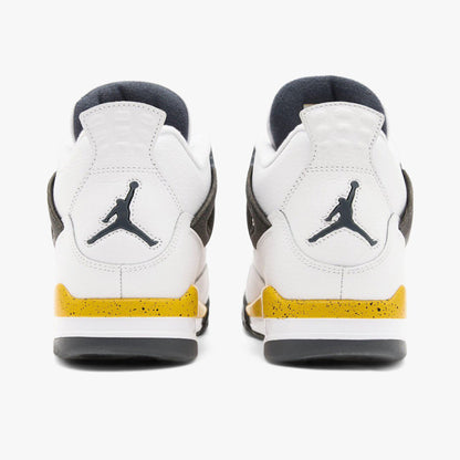 Jordan 4 Retro White / Tour Yellow - Dark Blue Grey