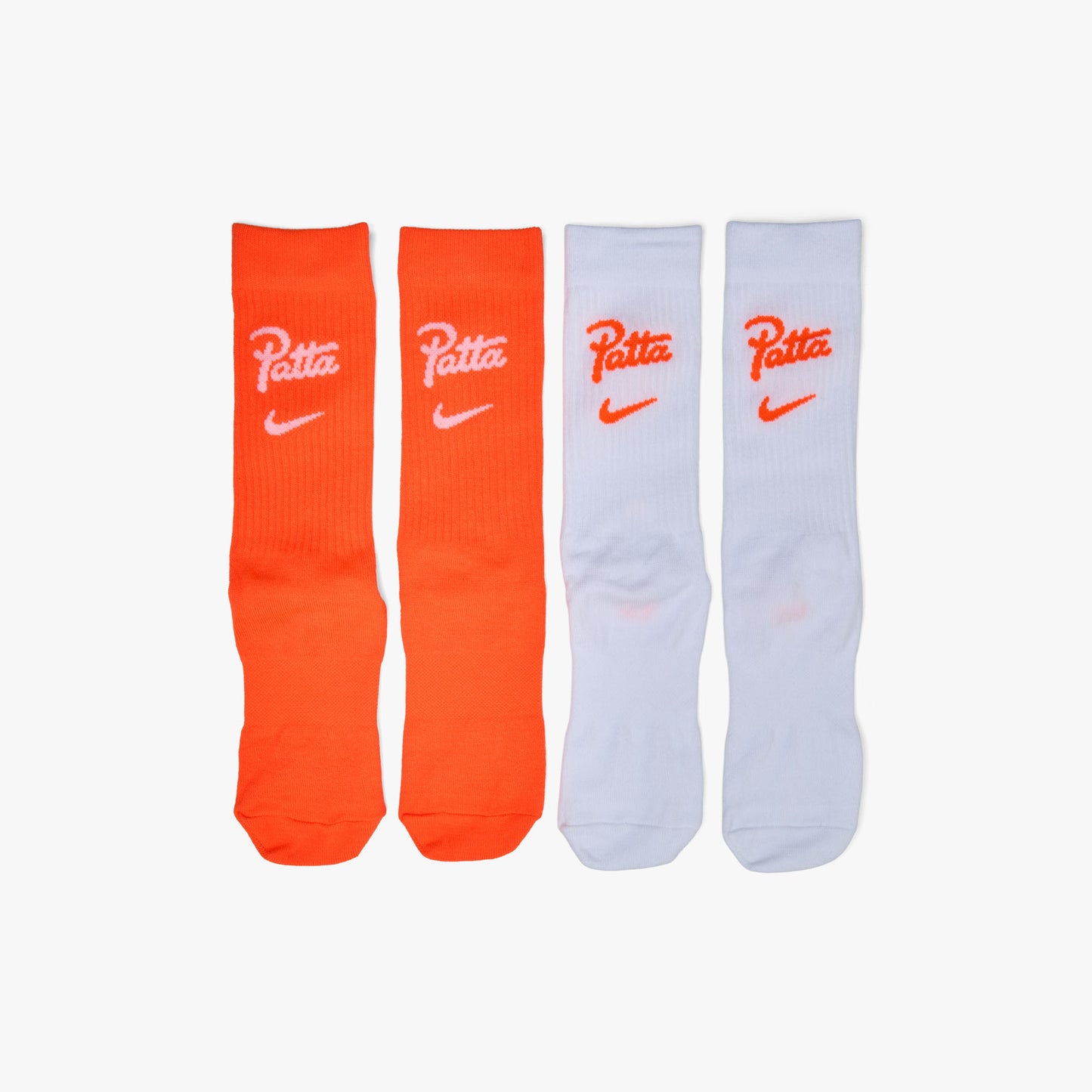 Nike x Netherlands x Patta Everyday Essential Crew Socks (2-Pack) White / Hyper Crimson