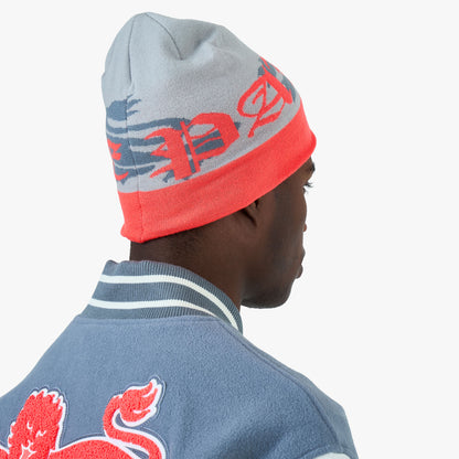 Nike x England x Palace Uncuffed Beanie Pewter Grey / Cool Grey - Bright Crimson