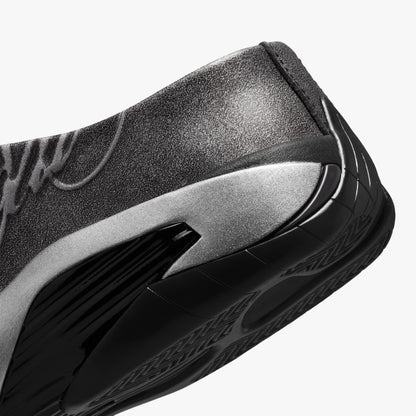 Jordan x Mowalola 14 Retro Mule Black / Metallic Silver - Burnt Red