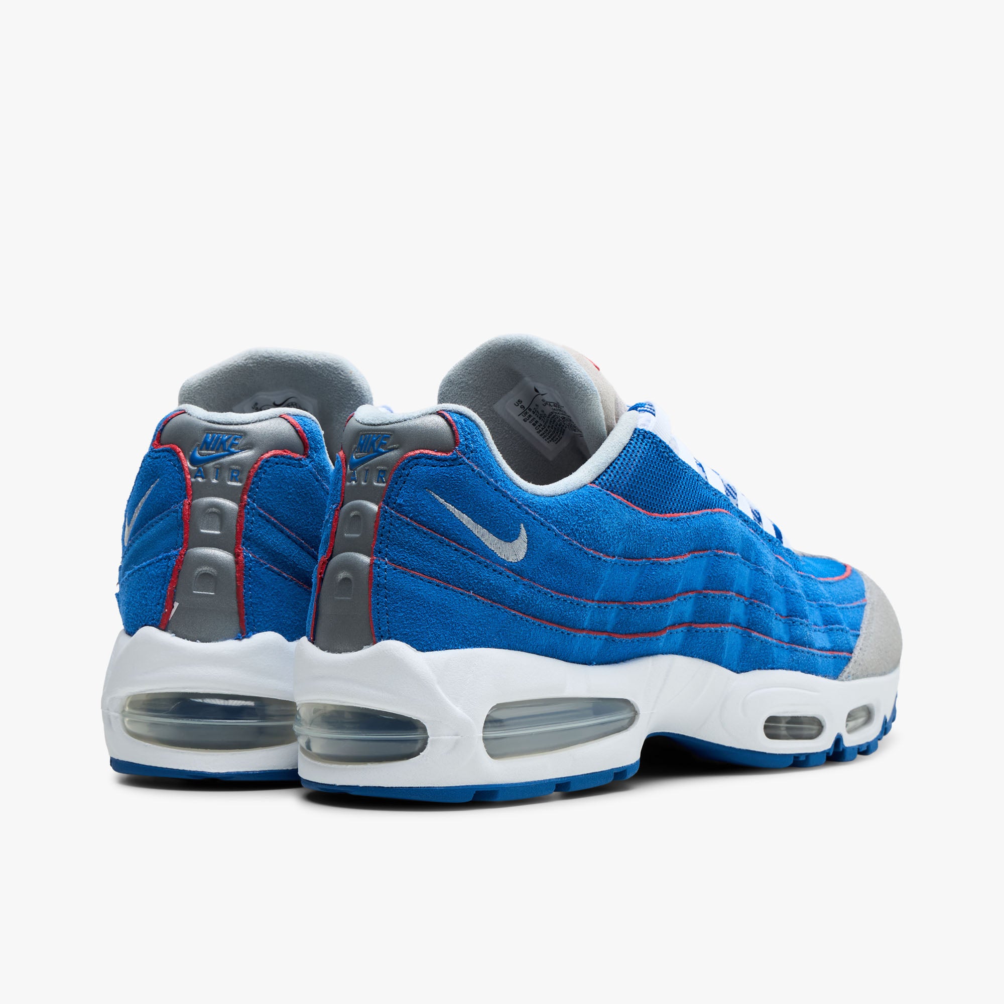 スニーカー NIKE AIR MAX 95 BIG BUBBLE QS 2 BLUE SAPPHIRE Nike Air Max 95 Big Bubble Blue Sapphire / Metallic Silver - White