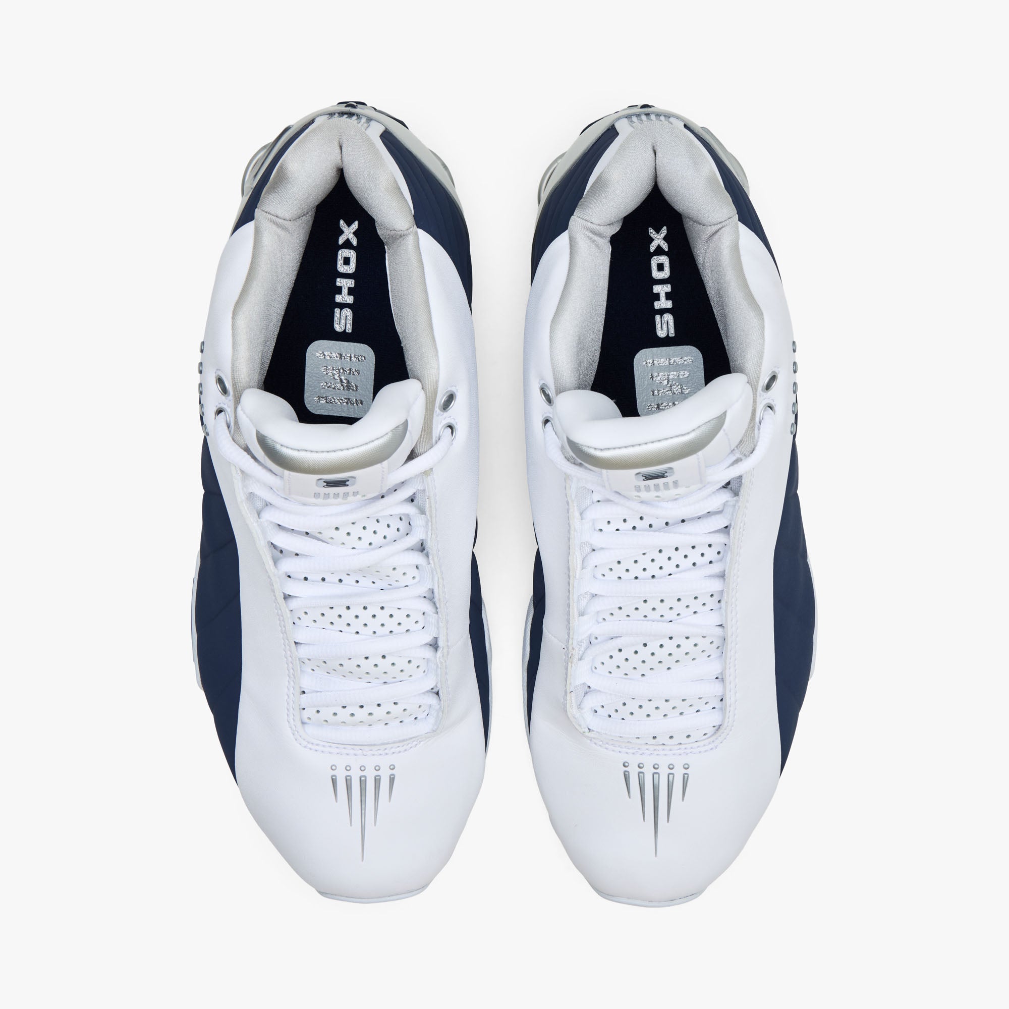 Nike Shox BB4 White / Midnight Navy - Metallic Silver | Livestock