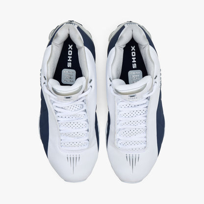 Nike Shox BB4 White / Midnight Navy - Metallic Silver