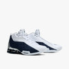 Nike Shox BB4 White / Midnight Navy - Metallic Silver   2
