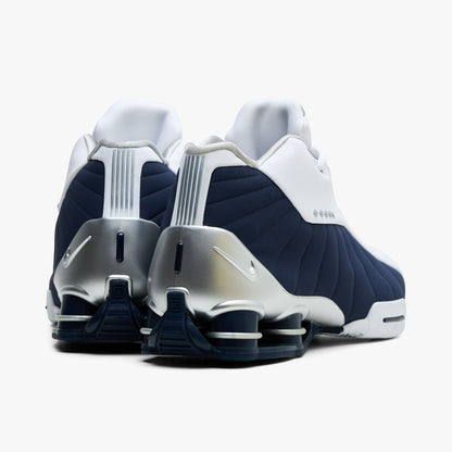 Nike Shox BB4 White / Midnight Navy - Metallic Silver