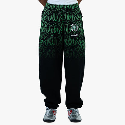 Nike x Nigeria x Slawn Pantalon en molleton Noir / Vert Poison - Blanc