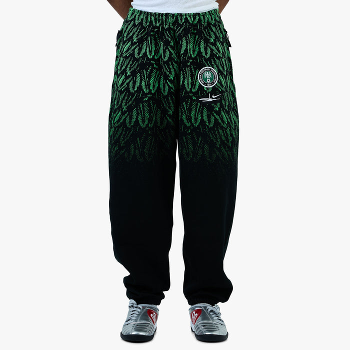 Nike x Nigeria x Slawn Pantalon en molleton Noir / Vert Poison - Blanc 1