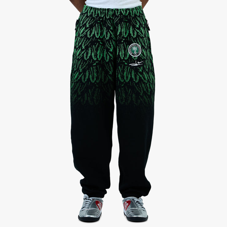 Nike x Nigeria x Slawn Pantalon en molleton Noir / Vert Poison - Blanc 1