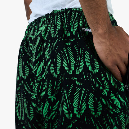 Nike x Nigeria x Slawn Pantalon en molleton Noir / Vert Poison - Blanc