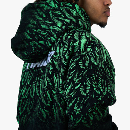 Nike x Nigeria x Slawn Hoodie molletonné à Capuche Noir / Vert Vif - Blanc