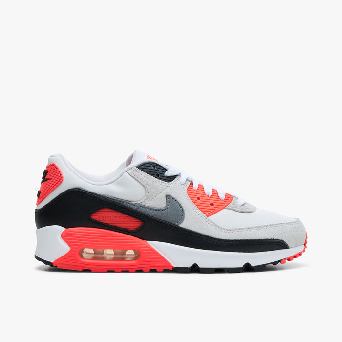 Nike Air Max 90 Infrared 3M White / Particle Grey - Light Smoke Grey   1