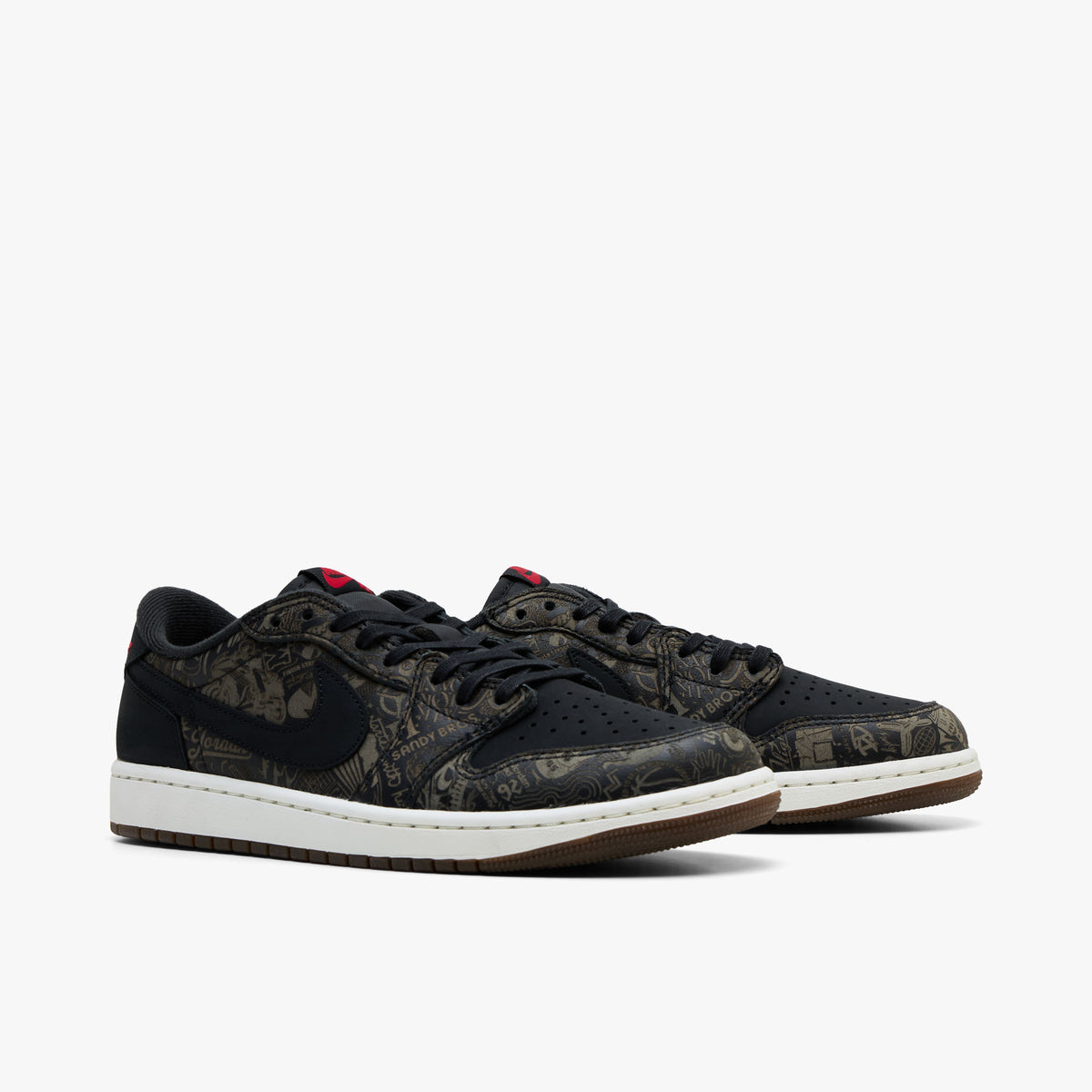 Jordan 1 Low OG "Laser" Black / Varsity Red - Summit White