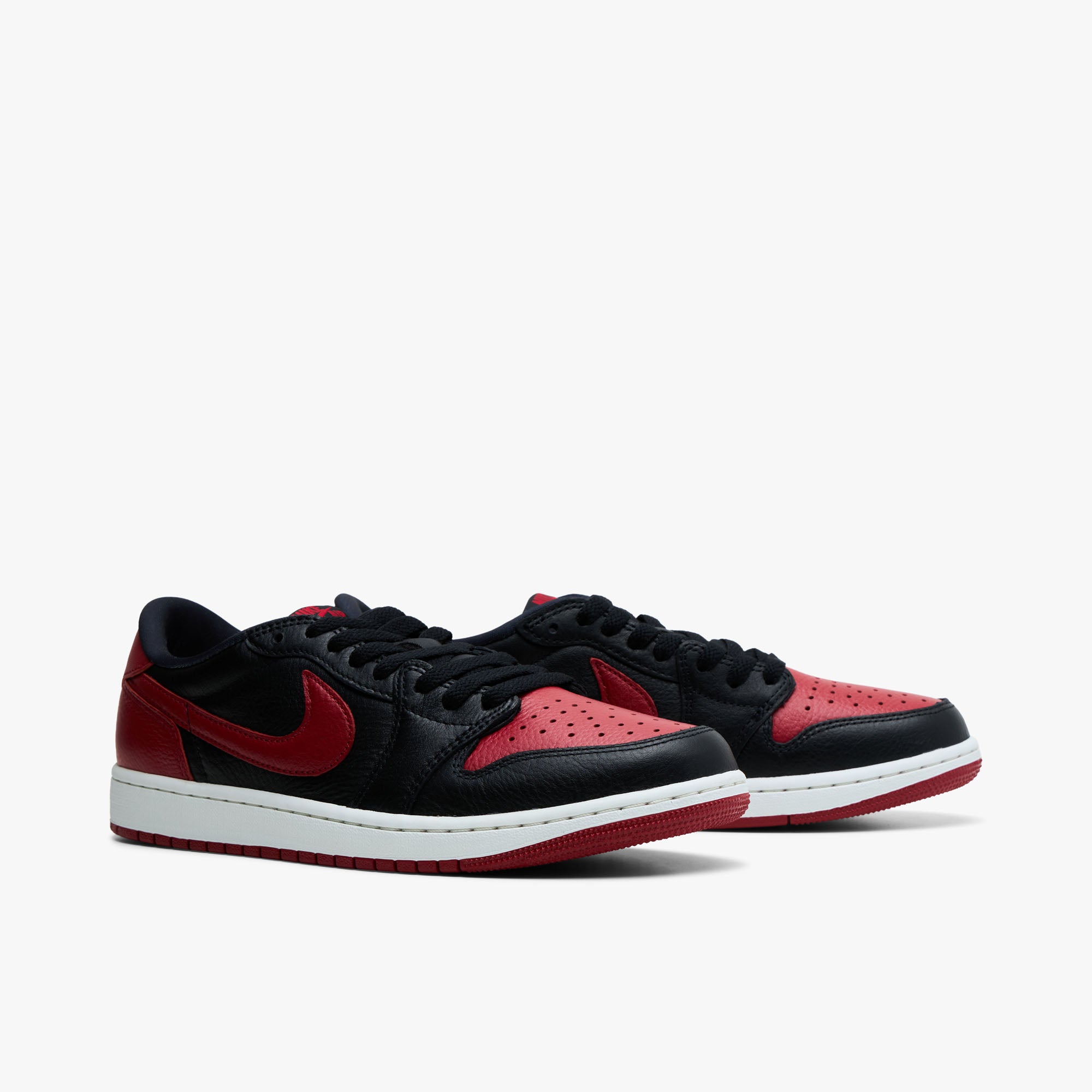 Jordan 1 Retro Low OG Black / Black - Varsity Red – Livestock
