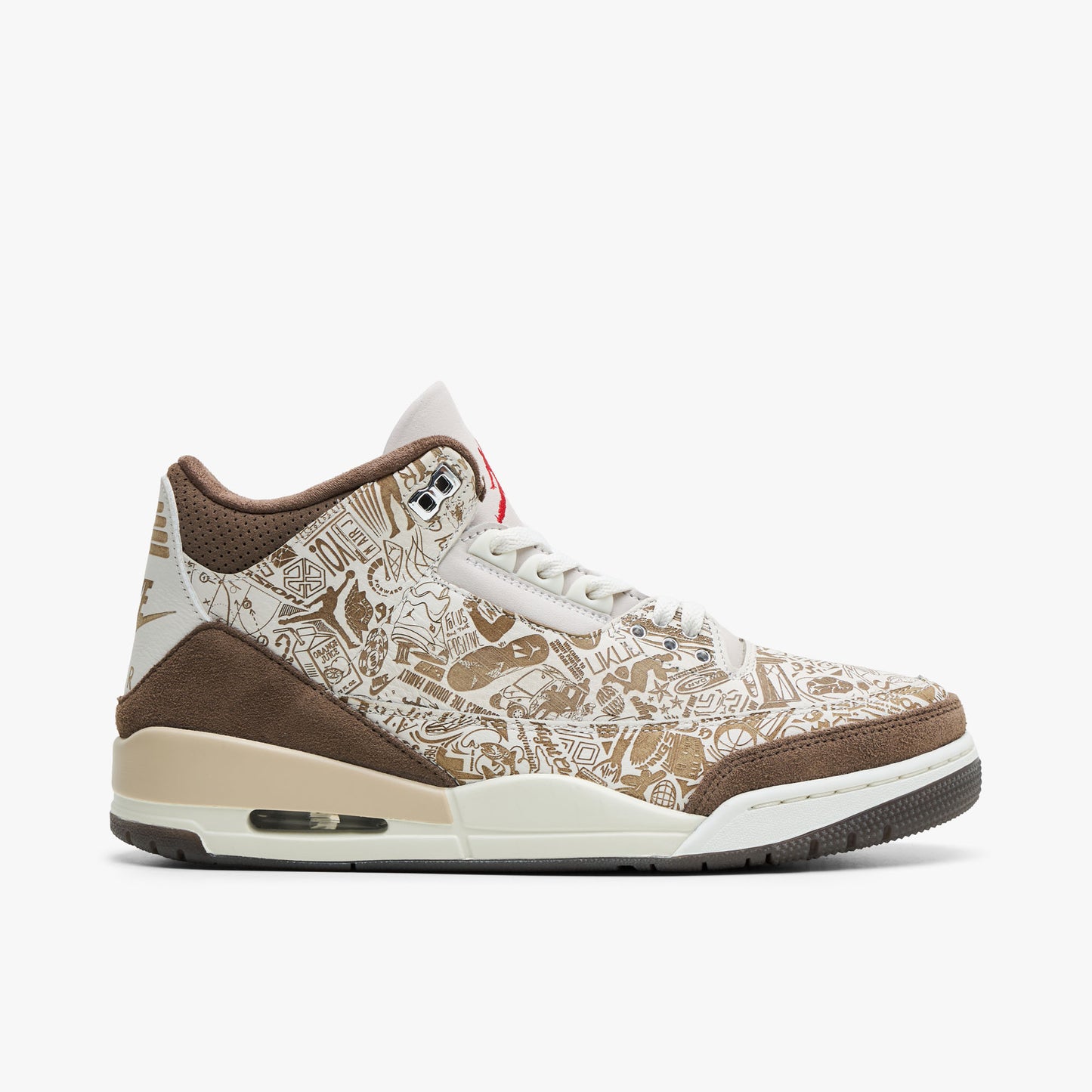 Jordan 3 Rétro Laser Phantom / Rouge Université - Palomino