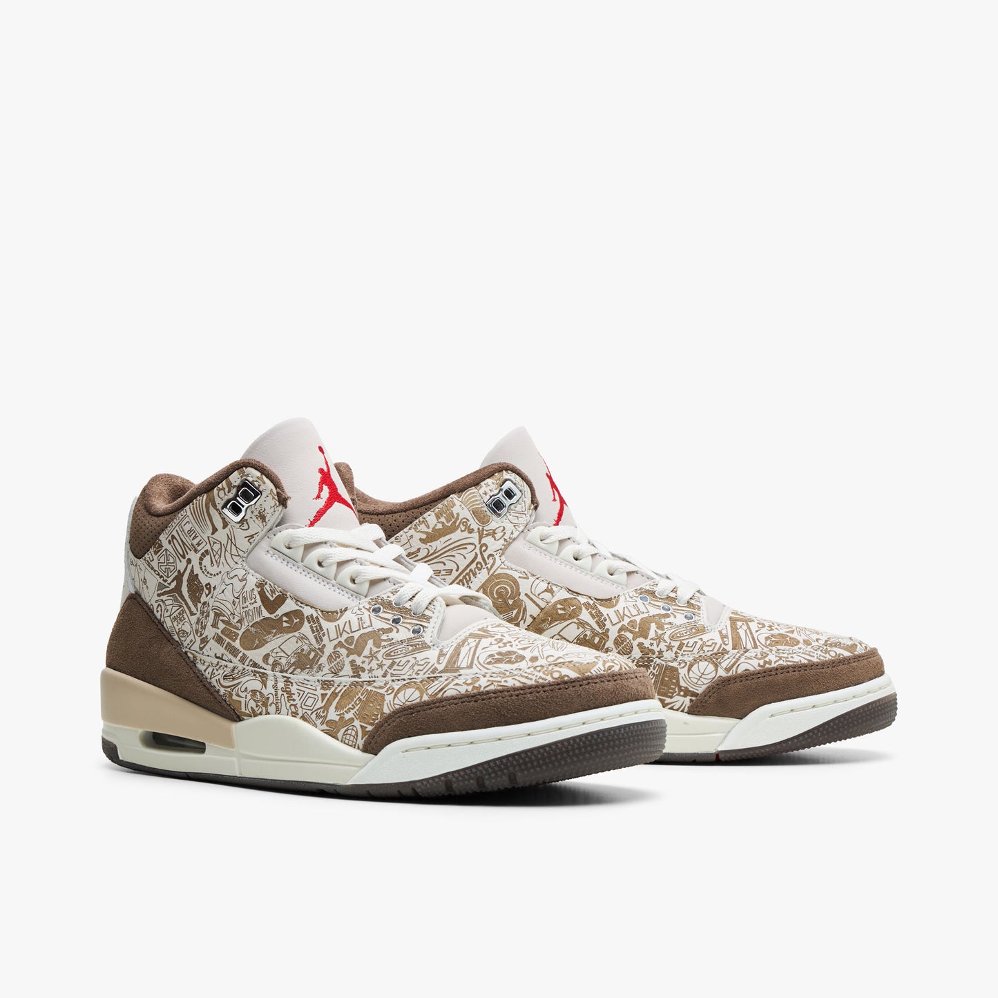 Jordan 3 Rétro Laser Phantom / Rouge Université - Palomino