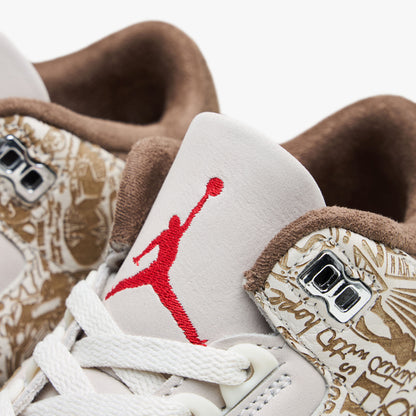 Jordan 3 Rétro Laser Phantom / Rouge Université - Palomino