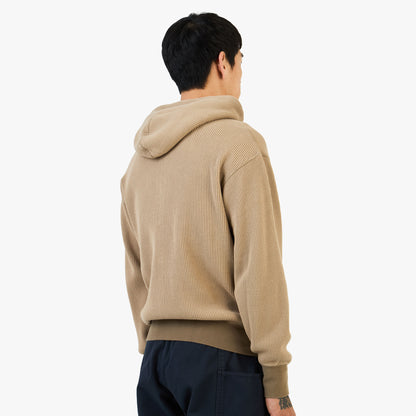 KHAKIS Waffle Full Zip Hoodie / Tan