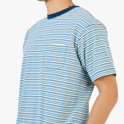 T-shirt Bords kaki / Bleu