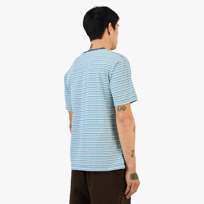 T-shirt Bords kaki / Bleu