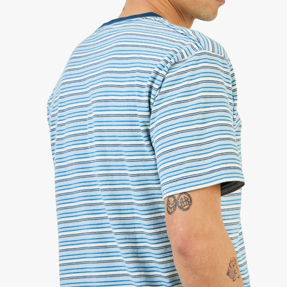 T-shirt Bords kaki / Bleu