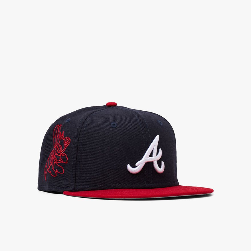 New Era Atlanta Braves Fitted Cap Mens Hats Size 7.85, Color: Blue