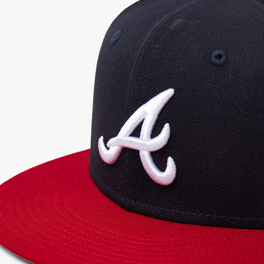 Men's Atlanta Braves New Era Cream/Navy Social Status x MLB 59FIFTY Fitted  Hat