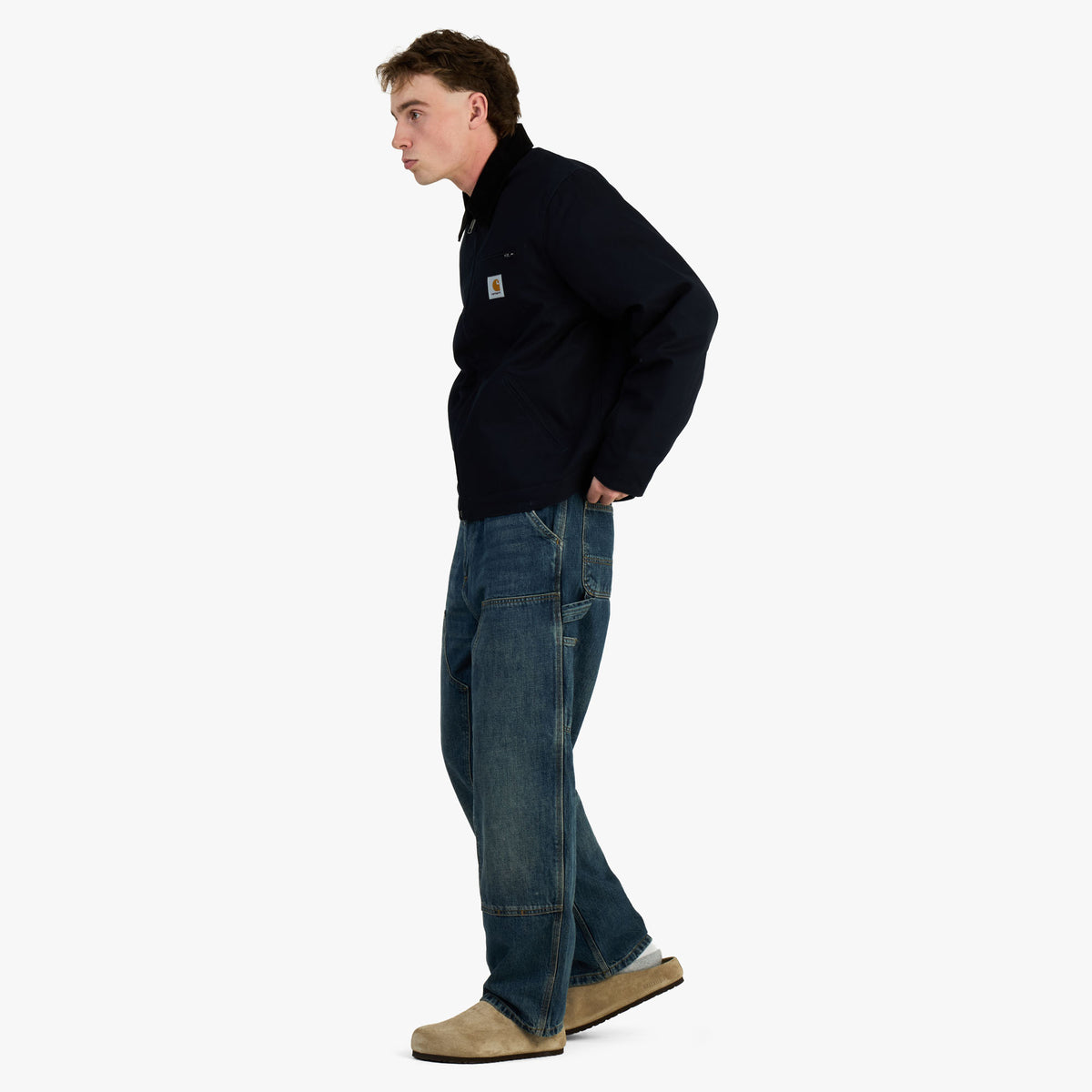 Carhartt WIP Veste Detroit Bleu marine foncé / Noir