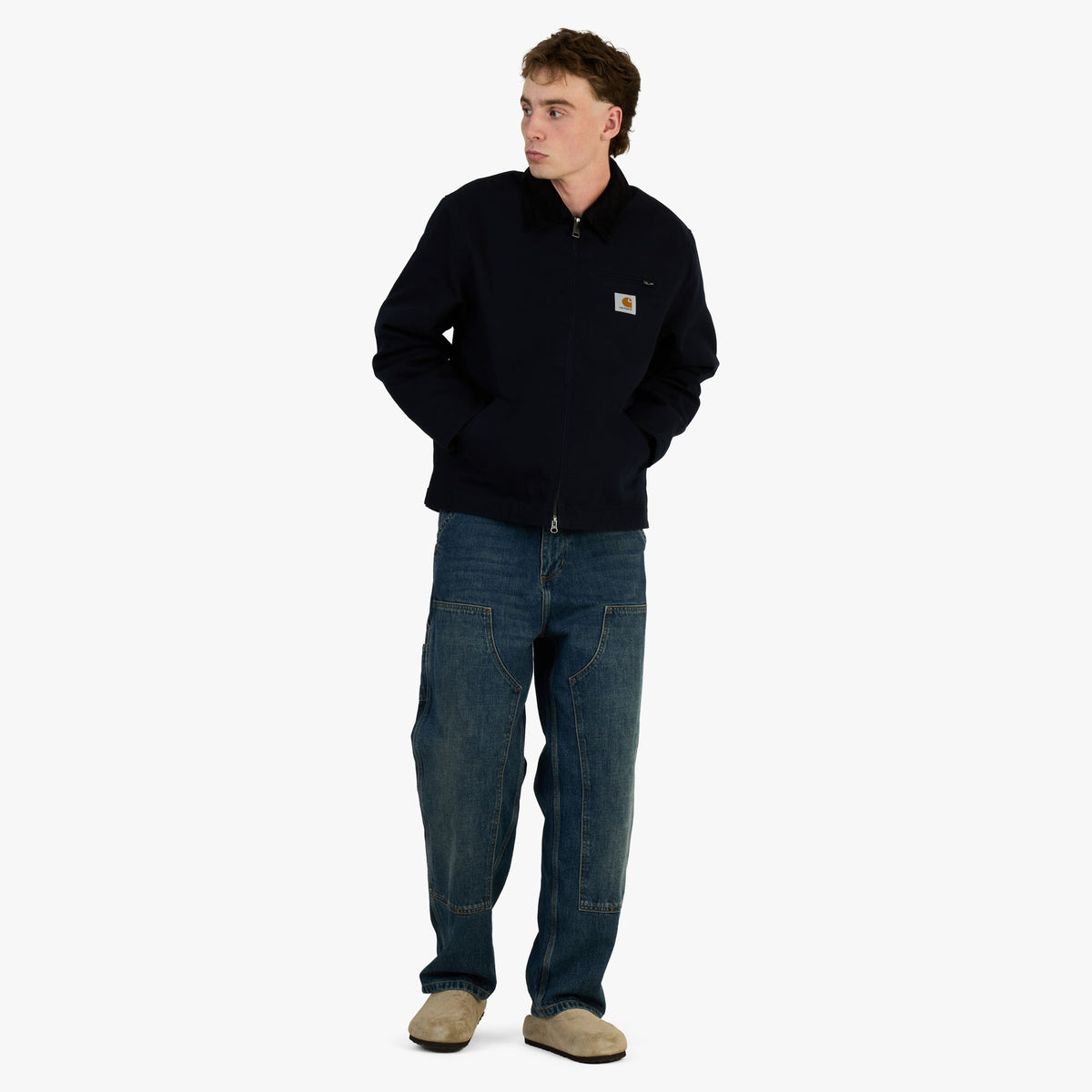 Carhartt WIP Veste Detroit Bleu marine foncé / Noir
