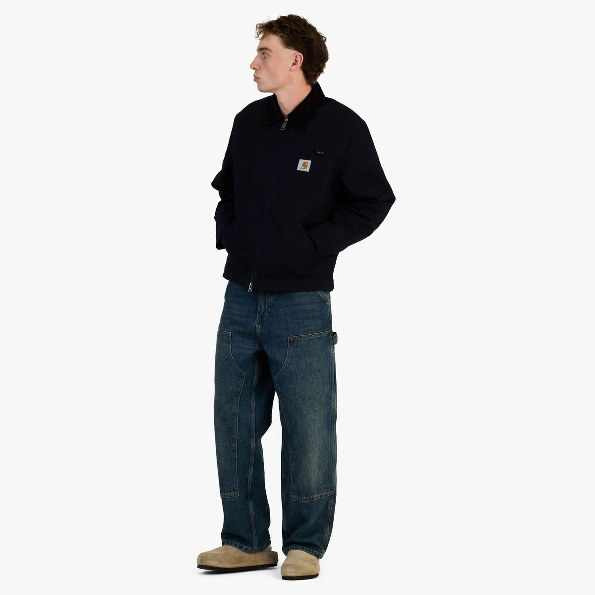 Carhartt WIP Veste Detroit Bleu marine foncé / Noir
