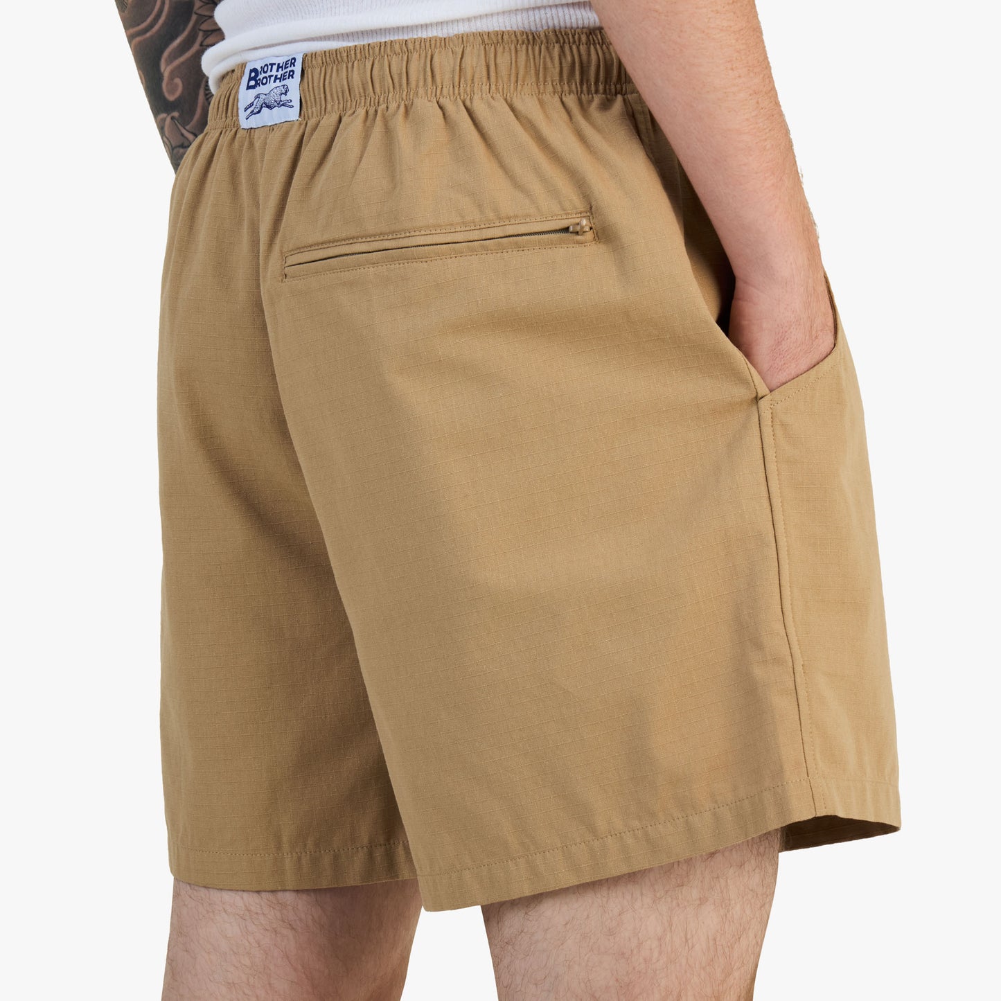 Brother Brother Ripstop Baggie Shorts / Khaki