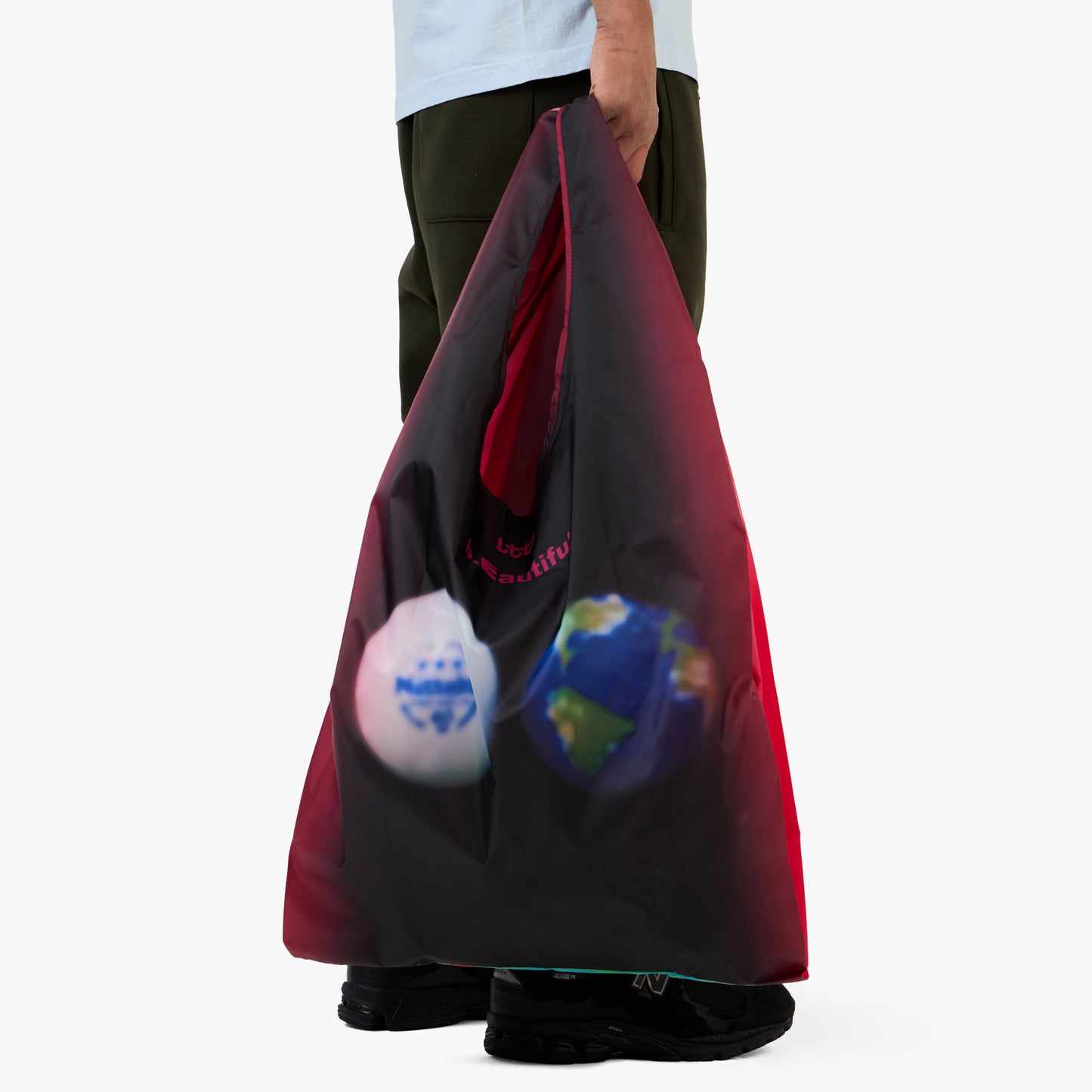 b.Eautiful x LTTT Globe Reusable Bag XL Black/Green