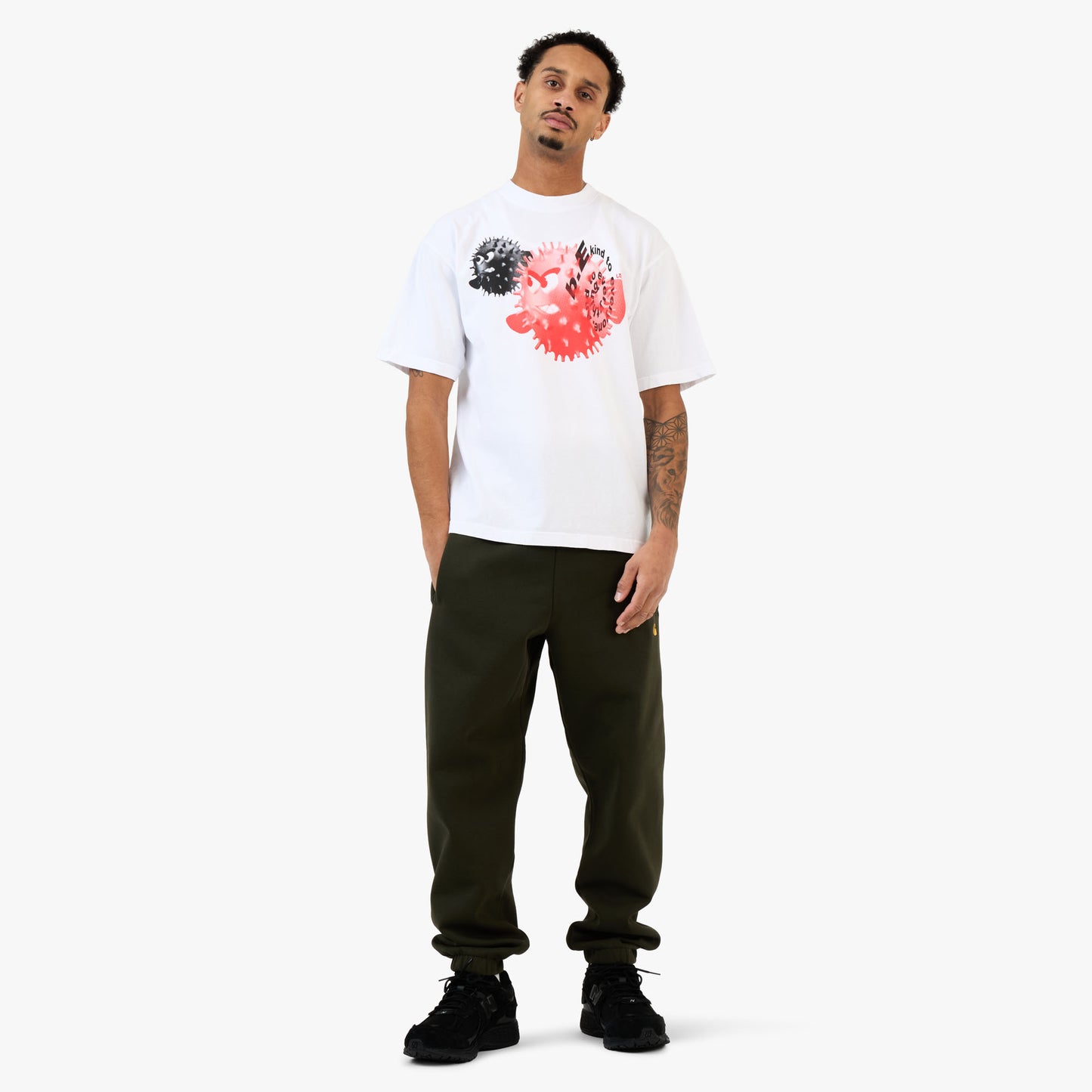 b.Eautiful x LTTT Puffy Fish T-Shirt White