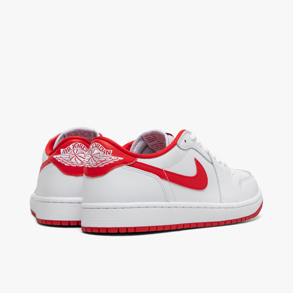 Jordan 1 Retro Low OG White / University Red - White