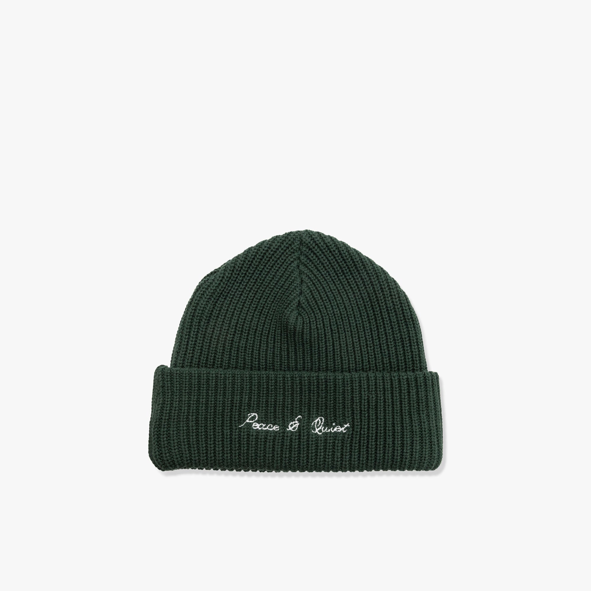 Museum Of Peace & Quiet Signature Rib Knit Beanie / Forest 1