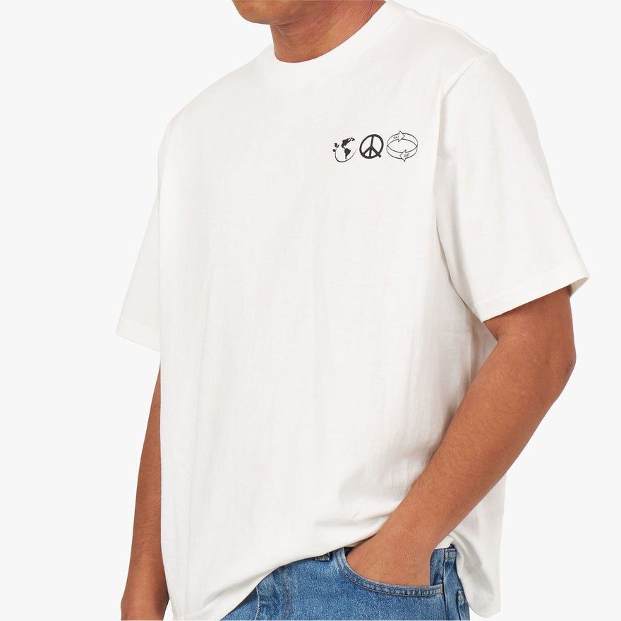 Plt Organic White Crop Oversized T-Shirt