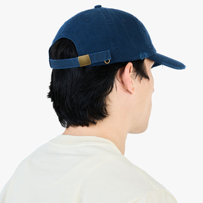 Museum of Peace and Quiet Mid Century Distressed Dad Hat / Navy
