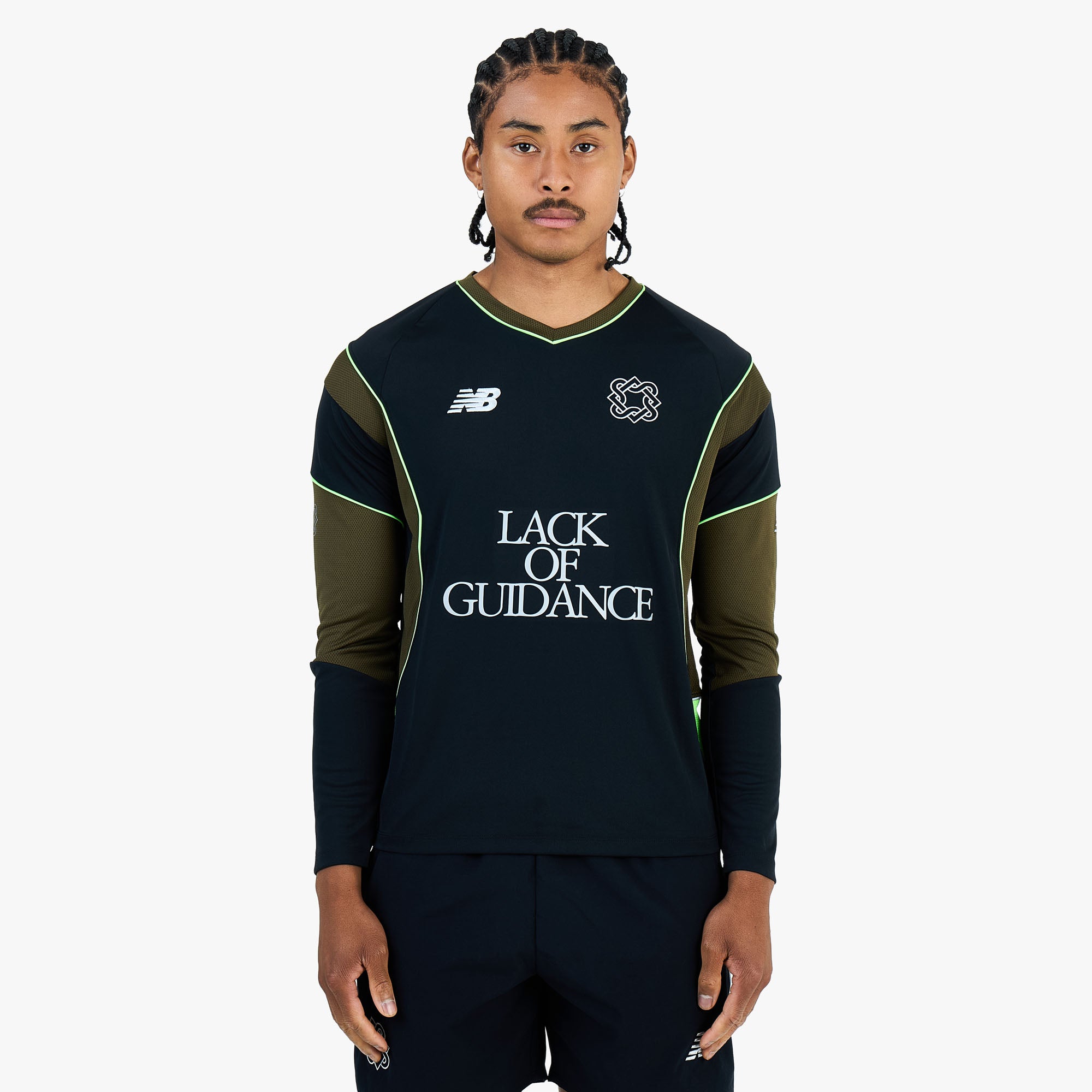 【新品未使用】Leave Pass long sleeve jersey New Balance x Lack of Guidance Longsleeve Jersey Dark Military